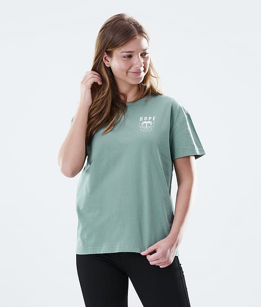 Dope Regular T-paita Naiset Faded Green