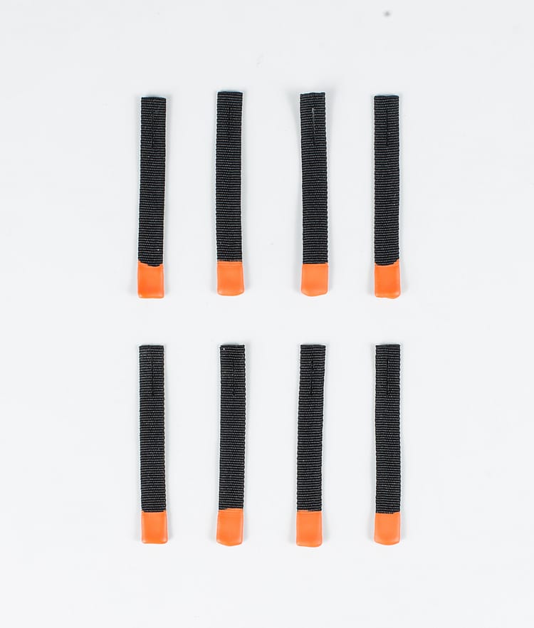 Utilities 8pc Rips Tape Zip Puller Varaosa Black/Orange Tip, Kuva 1 / 3