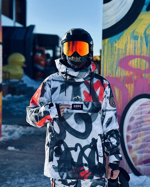 Asiakas @lifeandsnowboard tuotteessa Dope Blizzard Laskettelutakki Miehet Spray Black Red