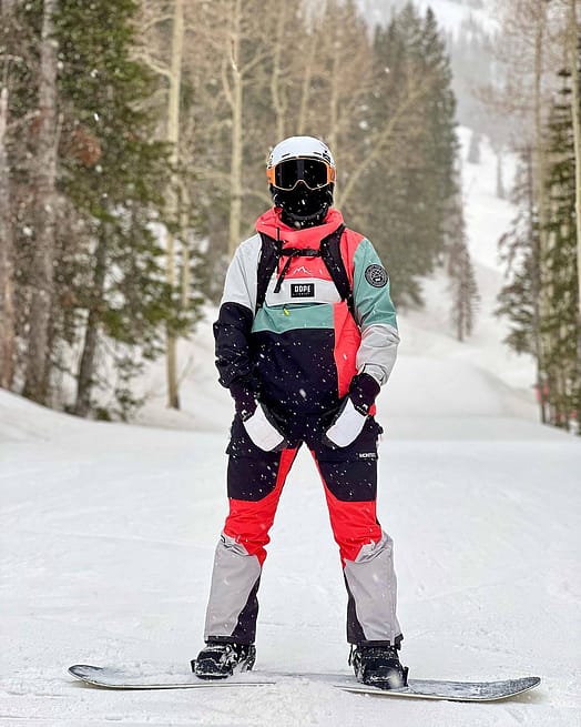 Asiakas @no_im_derty_dan tuotteessa Dope Blizzard LE Laskettelutakki Miehet Limited Edition Patchwork Coral
