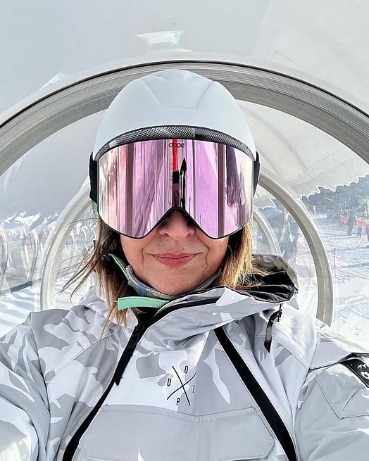 Asiakas @kazhillyard tuotteessa Dope Sight 21 Goggle Lens Linssi Laskettelulaseille Champagne Mirror