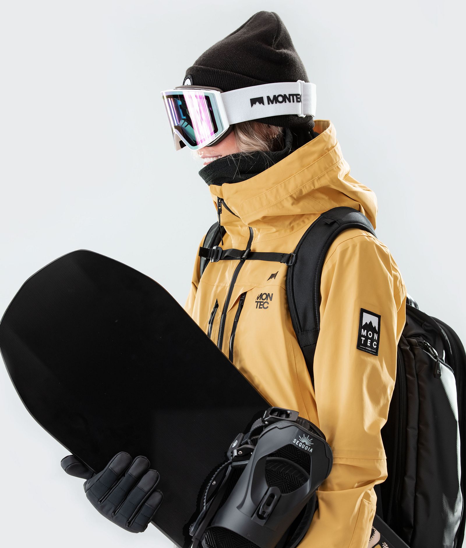 Montec Moss W 2020 Lumilautailutakki Naiset Yellow/Black, Kuva 3 / 9