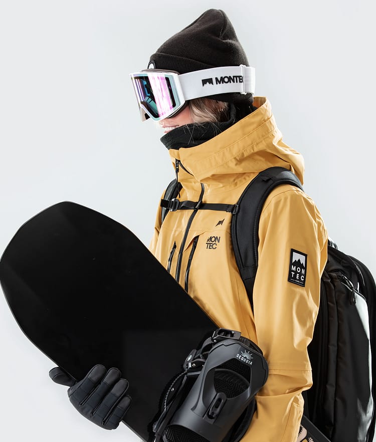 Montec Moss W 2020 Lumilautailutakki Naiset Yellow/Black, Kuva 3 / 9