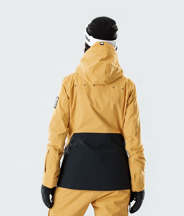 Montec Moss W 2020 Lumilautailutakki Naiset Yellow/Black, Kuva 5 / 9