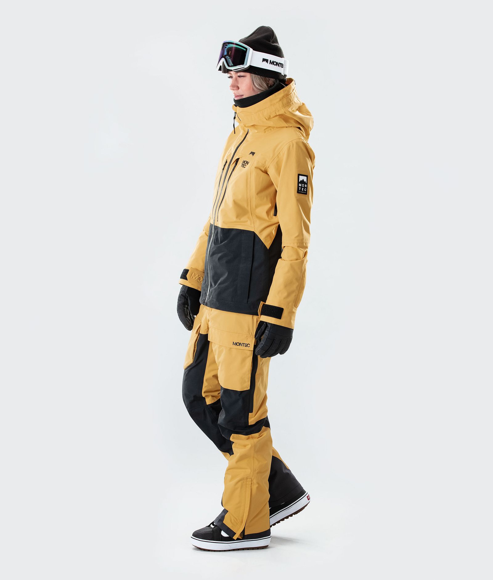 Montec Moss W 2020 Lumilautailutakki Naiset Yellow/Black, Kuva 8 / 9