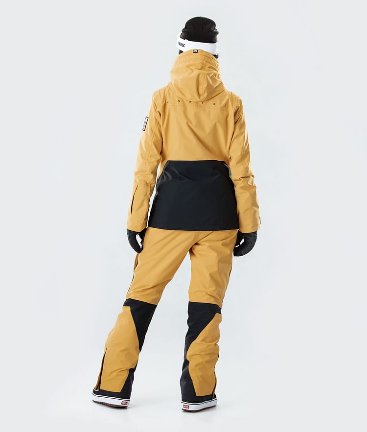 Montec Moss W 2020 Lumilautailutakki Naiset Yellow/Black, Kuva 9 / 9