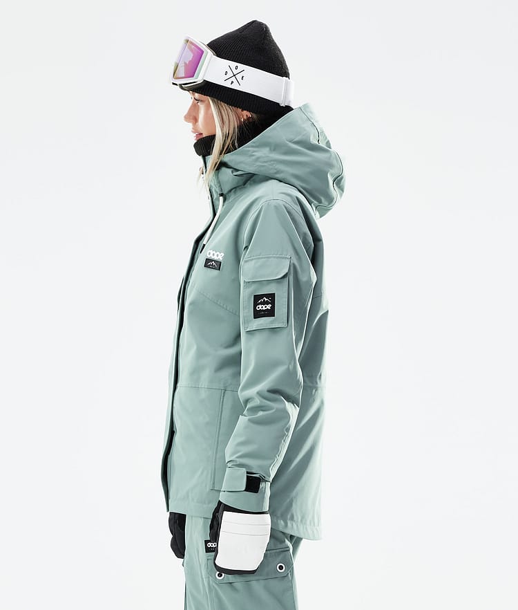 Dope Adept W 21 Lumilautailutakki Naiset Faded Green, Image 7 of 11