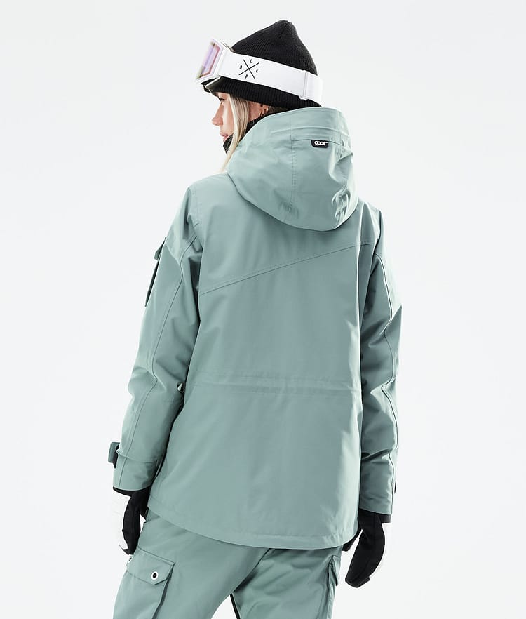 Dope Adept W 21 Lumilautailutakki Naiset Faded Green, Image 8 of 11