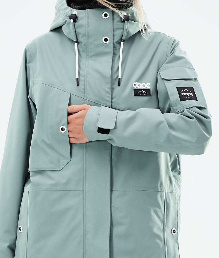 Dope Adept W 21 Lumilautailutakki Naiset Faded Green, Image 10 of 11