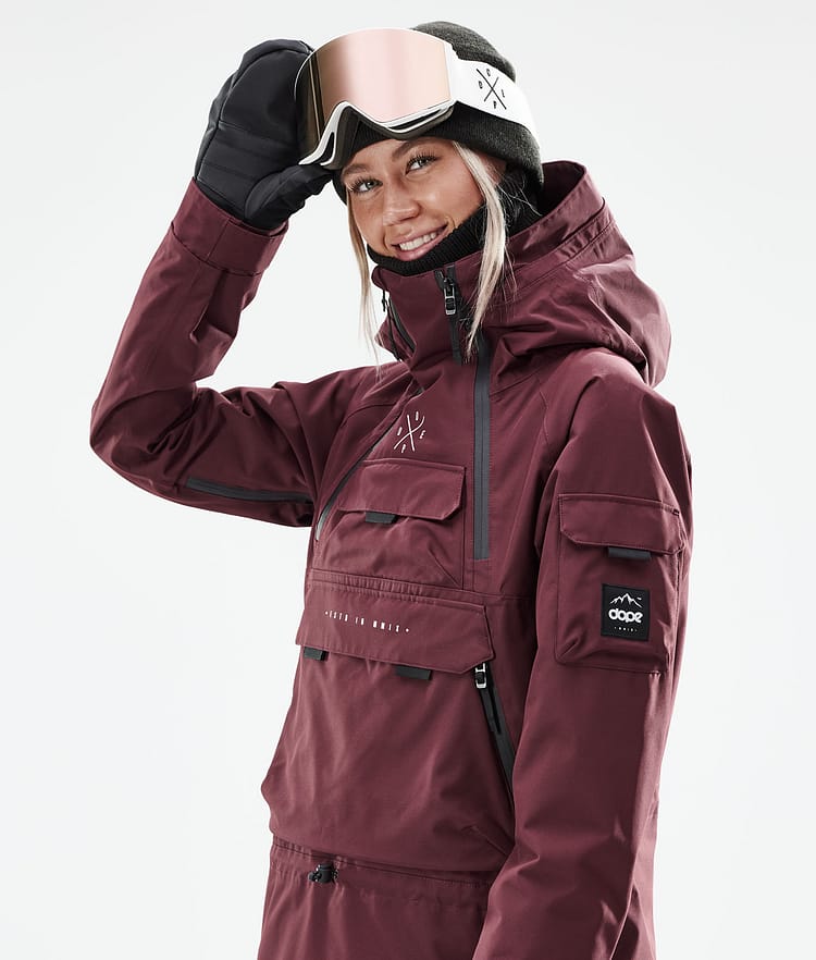 Dope Akin W 21 Lumilautailutakki Naiset Burgundy, Image 3 of 11