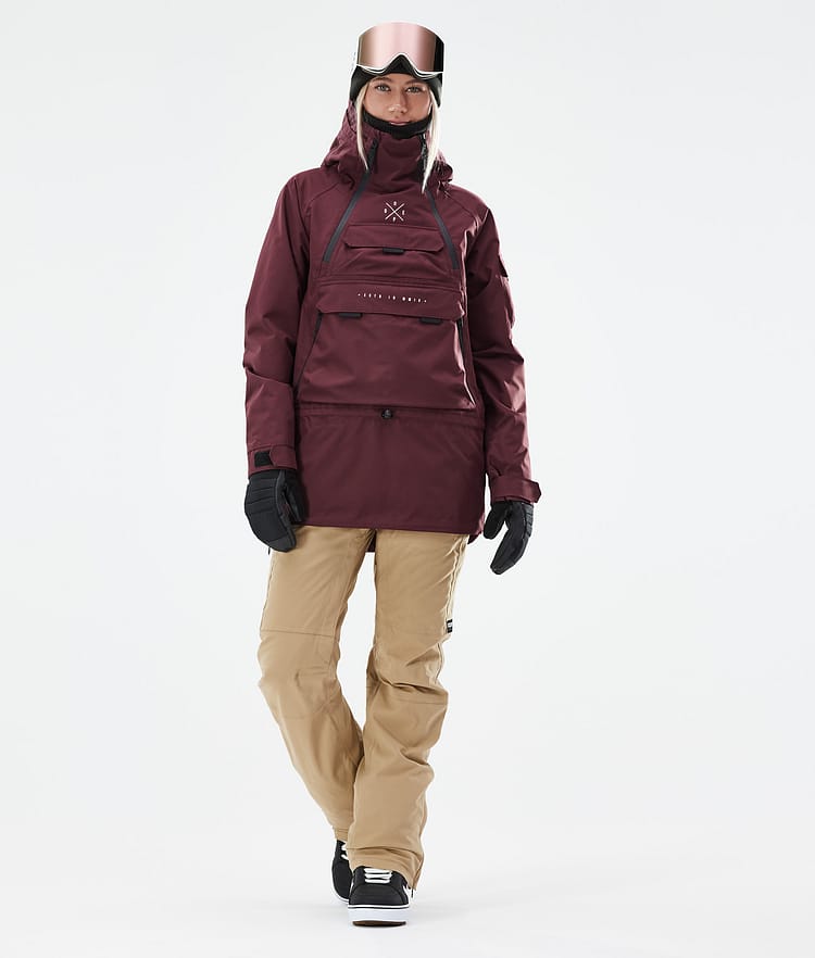 Dope Akin W 21 Lumilautailutakki Naiset Burgundy, Image 4 of 11
