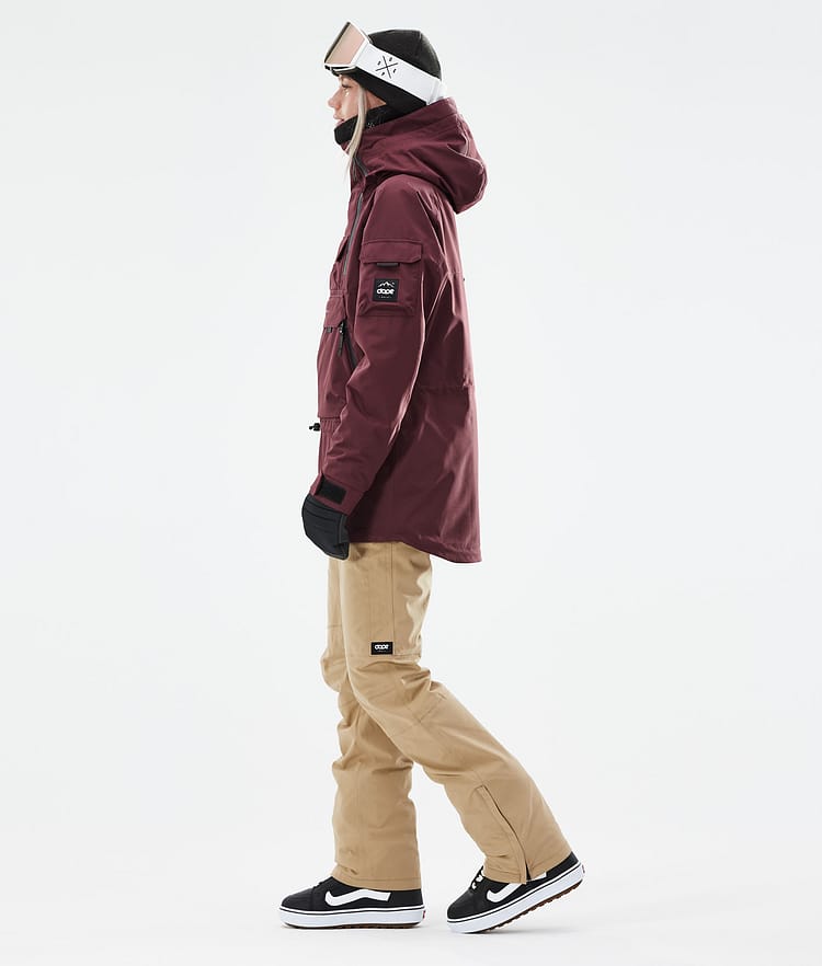 Dope Akin W 21 Lumilautailutakki Naiset Burgundy, Image 5 of 11