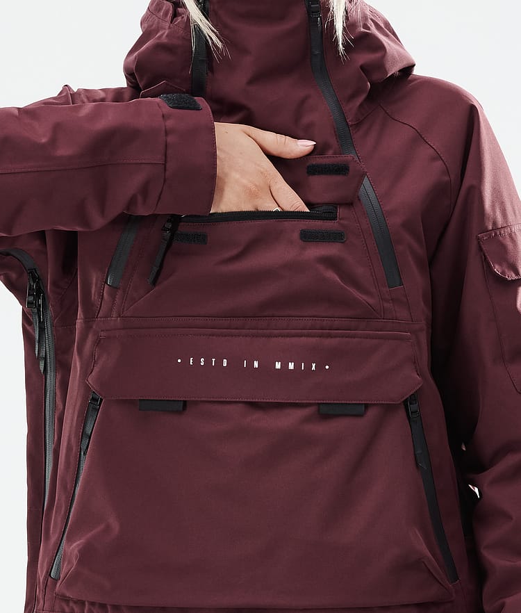 Dope Akin W 21 Lumilautailutakki Naiset Burgundy, Image 11 of 11