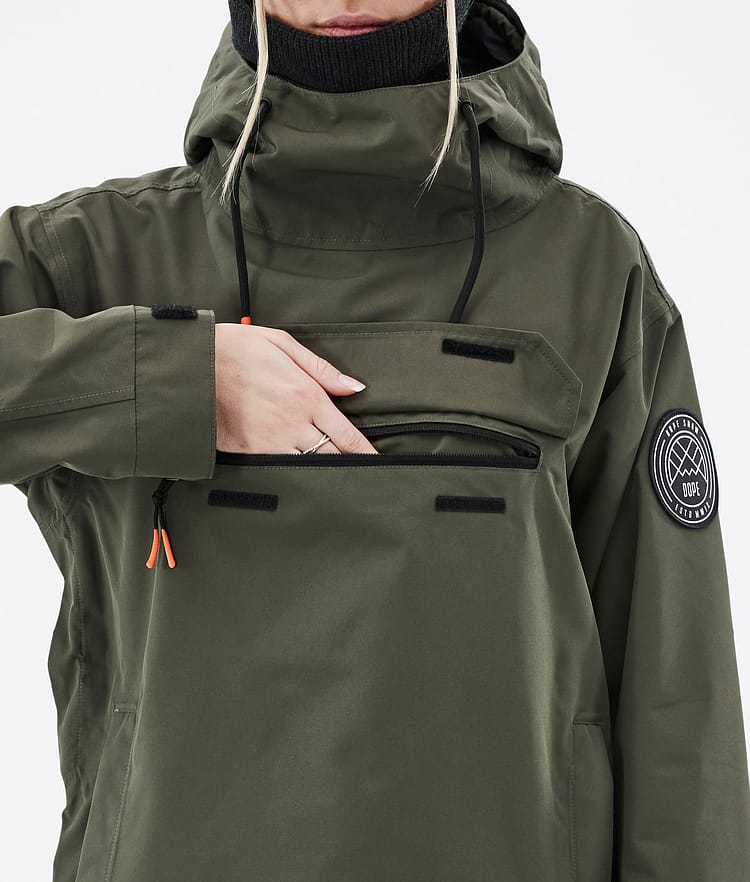 Dope Blizzard W 21 Lumilautailutakki Naiset Olive Green, Image 9 of 9