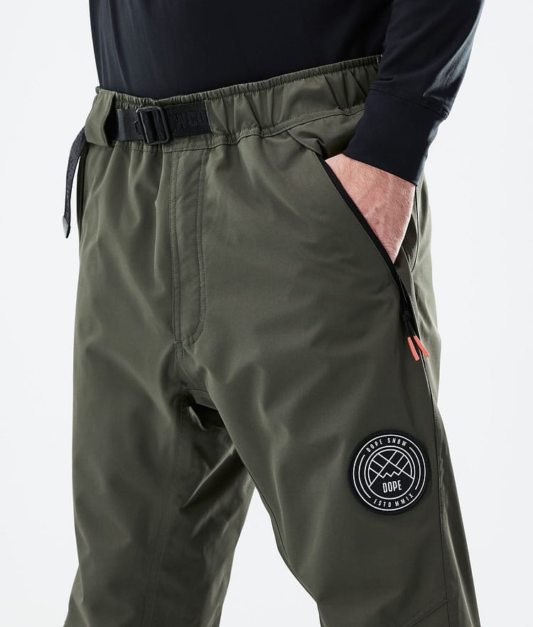 Dope Blizzard 21 Lumilautailuhousut Miehet Olive Green, Image 4 of 4