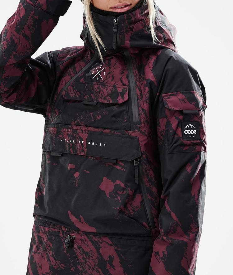 Dope Akin W 21 Laskettelutakki Naiset Paint Burgundy, Image 2 of 11