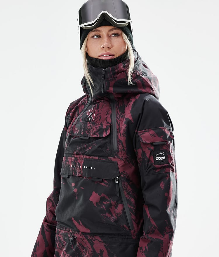 Dope Akin W 21 Laskettelutakki Naiset Paint Burgundy, Image 3 of 11