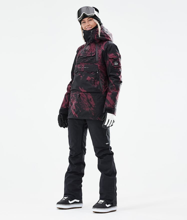 Dope Akin W 21 Lumilautailutakki Naiset Paint Burgundy, Image 4 of 11