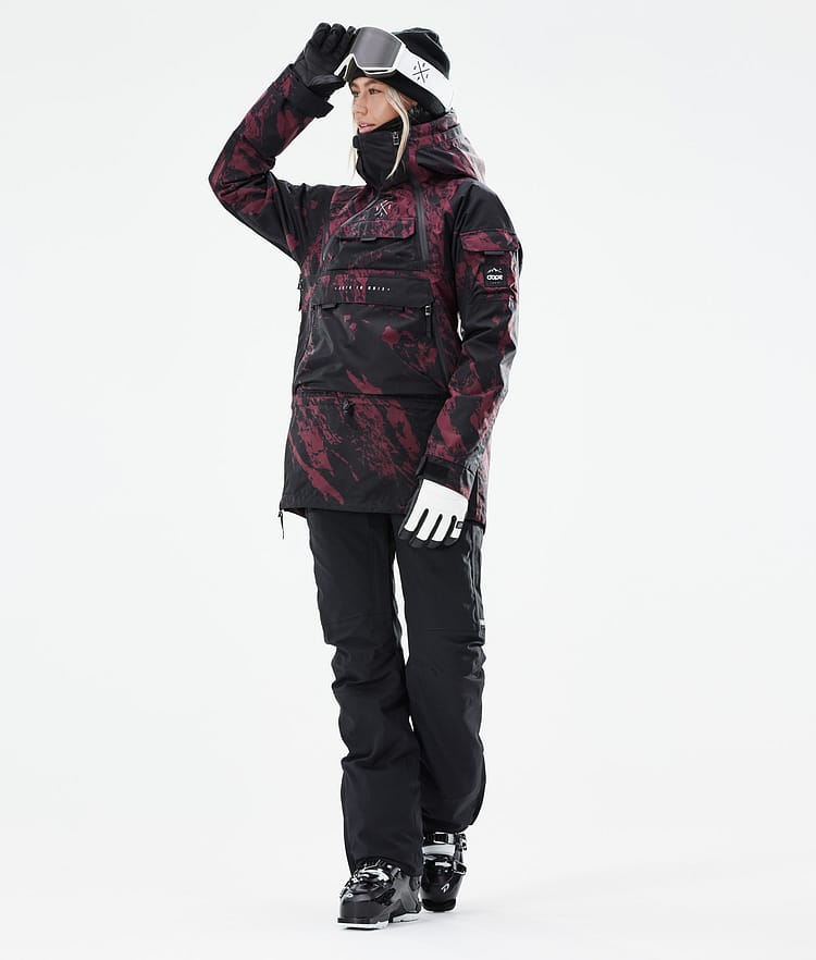 Dope Akin W 21 Laskettelutakki Naiset Paint Burgundy, Image 4 of 11