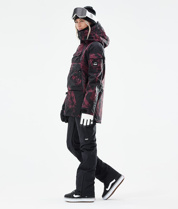 Dope Akin W 21 Lumilautailutakki Naiset Paint Burgundy, Image 5 of 11