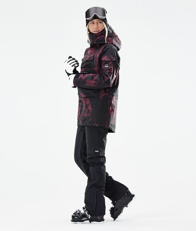 Dope Akin W 21 Laskettelutakki Naiset Paint Burgundy, Image 5 of 11