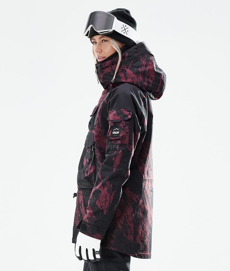 Dope Akin W 21 Laskettelutakki Naiset Paint Burgundy, Image 7 of 11