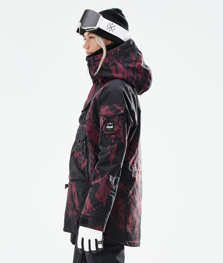 Dope Akin W 21 Lumilautailutakki Naiset Paint Burgundy, Image 7 of 11