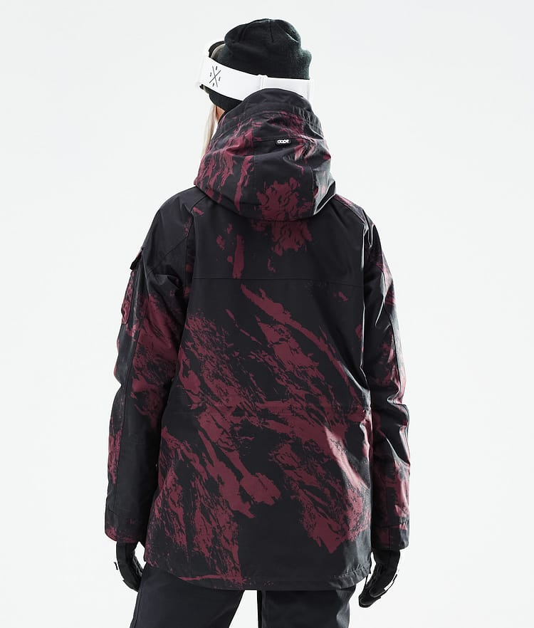 Dope Akin W 21 Lumilautailutakki Naiset Paint Burgundy, Image 8 of 11