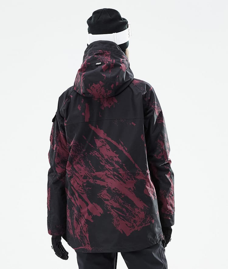 Dope Akin W 21 Laskettelutakki Naiset Paint Burgundy, Image 8 of 11