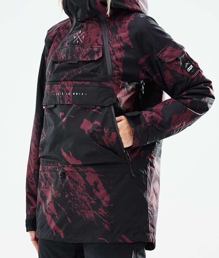 Dope Akin W 21 Lumilautailutakki Naiset Paint Burgundy, Image 9 of 11