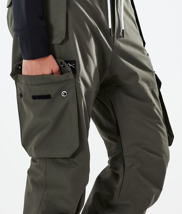 Dope Iconic W 21 Lumilautailuhousut Naiset Olive Green, Image 5 of 6