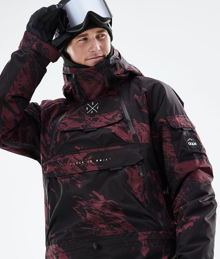 Dope Akin 21 Lumilautailutakki Miehet Paint Burgundy, Image 3 of 10