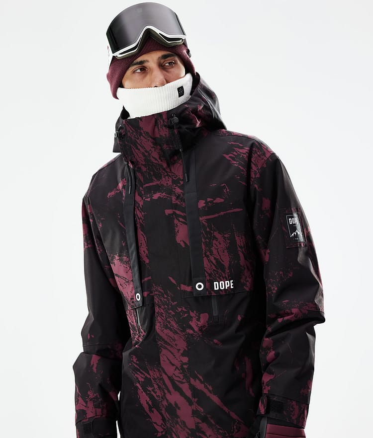 Dope Mojo Laskettelutakki Miehet Paint Burgundy, Image 3 of 11