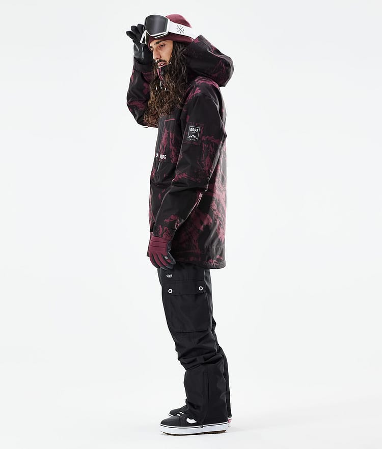 Dope Mojo Lumilautailutakki Miehet Paint Burgundy, Image 5 of 11