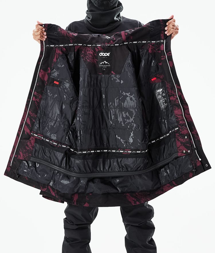 Dope Mojo Lumilautailutakki Miehet Paint Burgundy, Image 11 of 11