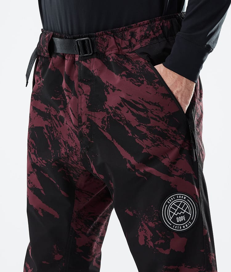 Dope Blizzard 21 Lumilautailuhousut Miehet Paint Burgundy, Image 4 of 4