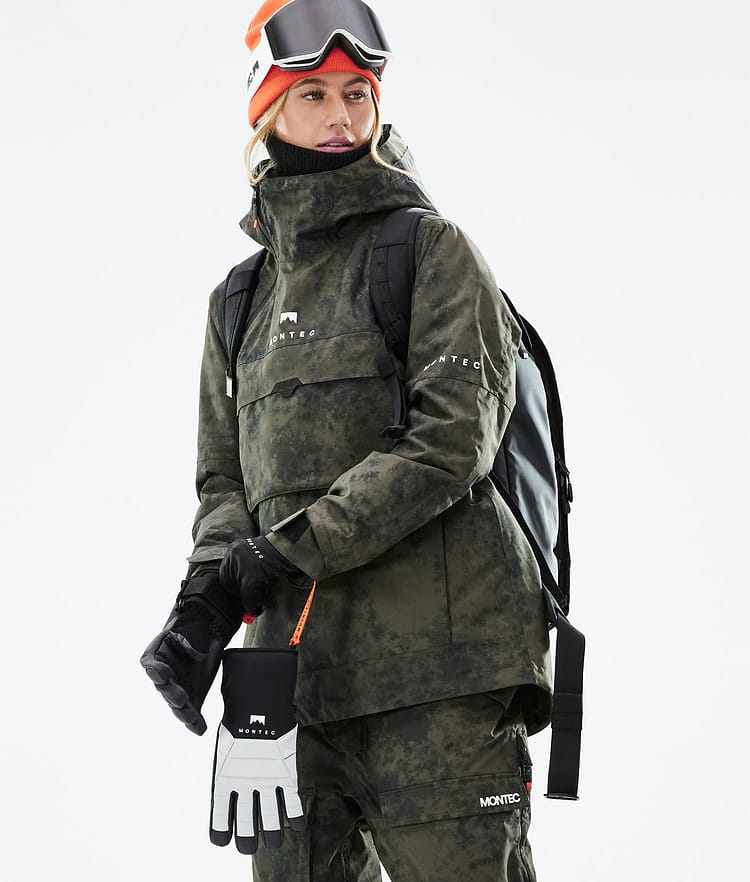 Montec Dune W 21 Lumilautailutakki Naiset Olive Green Tiedye, Image 2 of 11