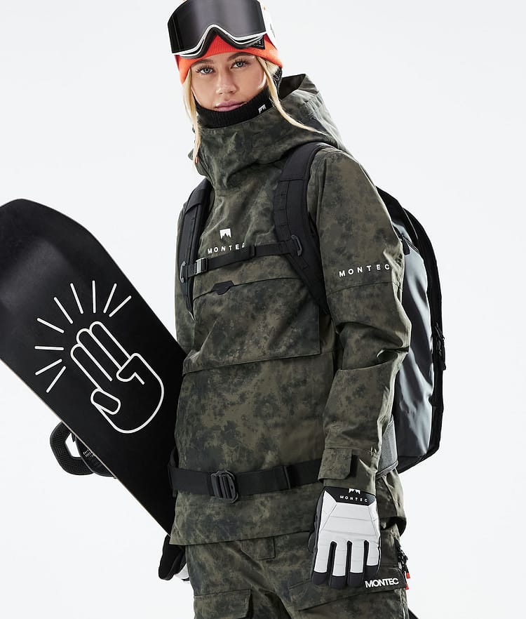 Montec Dune W 21 Lumilautailutakki Naiset Olive Green Tiedye, Image 4 of 11