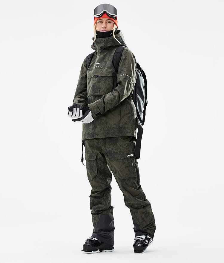 Montec Dune W 21 Laskettelutakki Naiset Olive Green Tiedye, Image 5 of 11