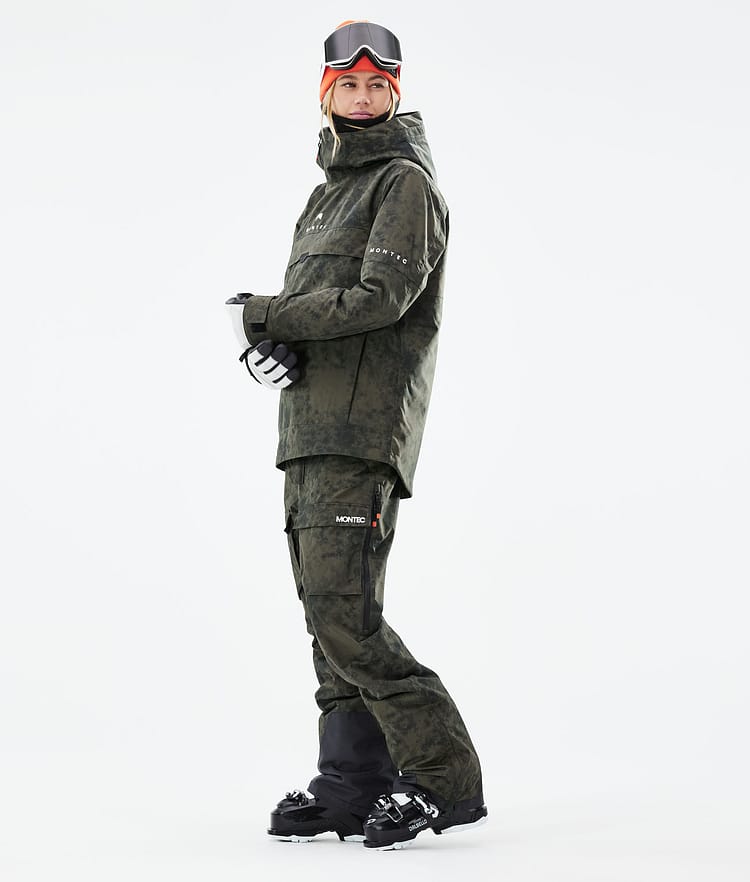 Montec Dune W 21 Laskettelutakki Naiset Olive Green Tiedye, Image 6 of 11