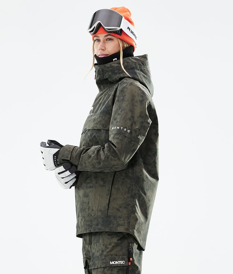 Montec Dune W 21 Lumilautailutakki Naiset Olive Green Tiedye, Image 8 of 11