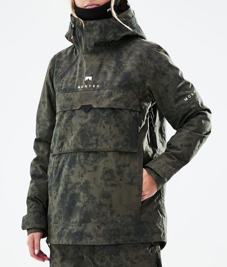 Montec Dune W 21 Lumilautailutakki Naiset Olive Green Tiedye, Image 10 of 11
