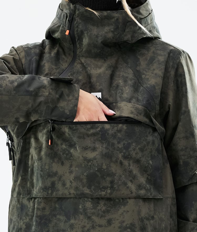 Montec Dune W 21 Lumilautailutakki Naiset Olive Green Tiedye, Image 11 of 11