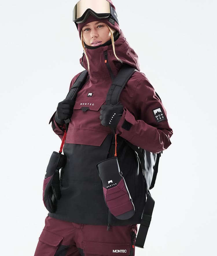 Montec Doom W 21 Lumilautailutakki Naiset Burgundy/Black, Image 2 of 12