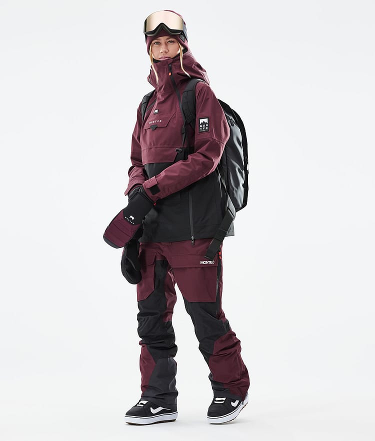 Montec Doom W 21 Lumilautailutakki Naiset Burgundy/Black, Image 4 of 12