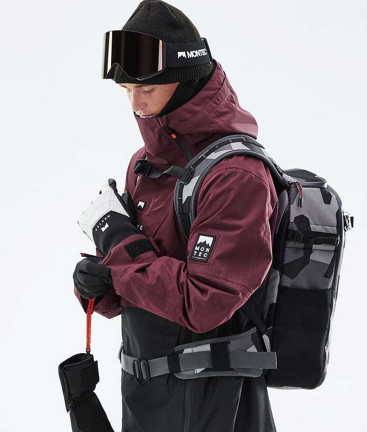 Montec Doom 21 Lumilautailutakki Miehet Burgundy/Black, Image 2 of 13