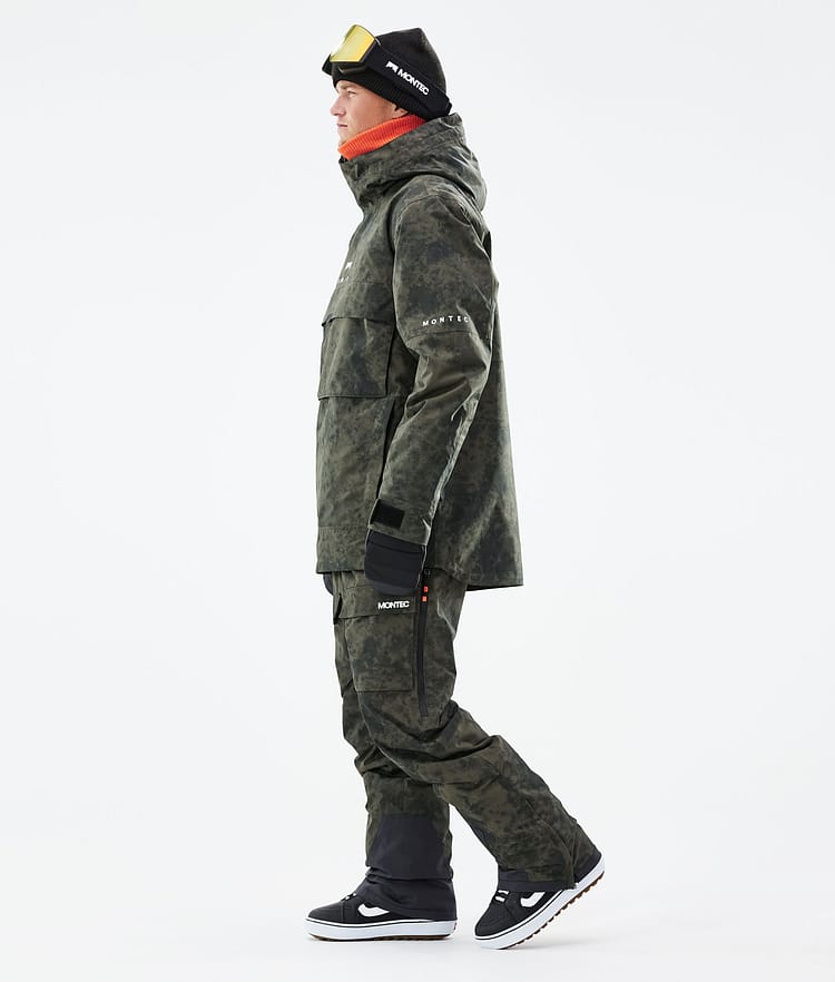 Montec Dune 21 Lumilautailutakki Miehet Olive Green Tiedye, Image 5 of 10