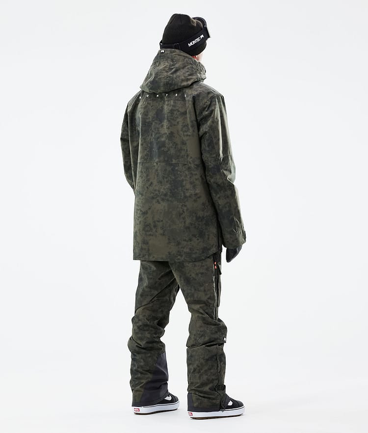 Montec Dune 21 Lumilautailutakki Miehet Olive Green Tiedye, Image 6 of 10
