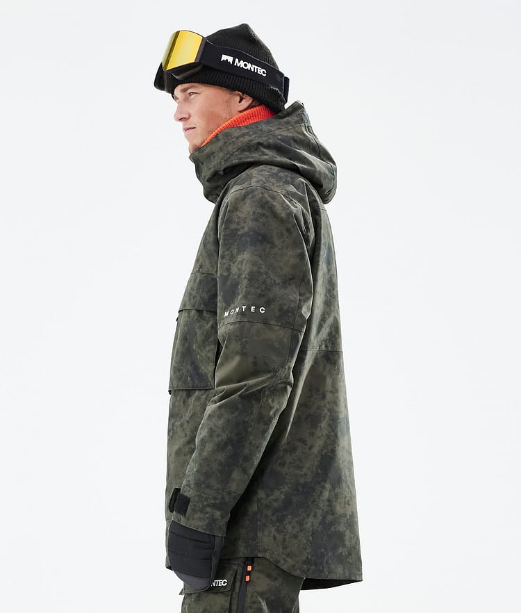 Montec Dune 21 Lumilautailutakki Miehet Olive Green Tiedye, Image 7 of 10