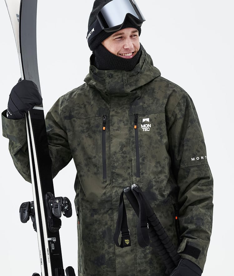 Montec Fawk 21 Laskettelutakki Miehet Olive Green Tiedye, Image 2 of 10